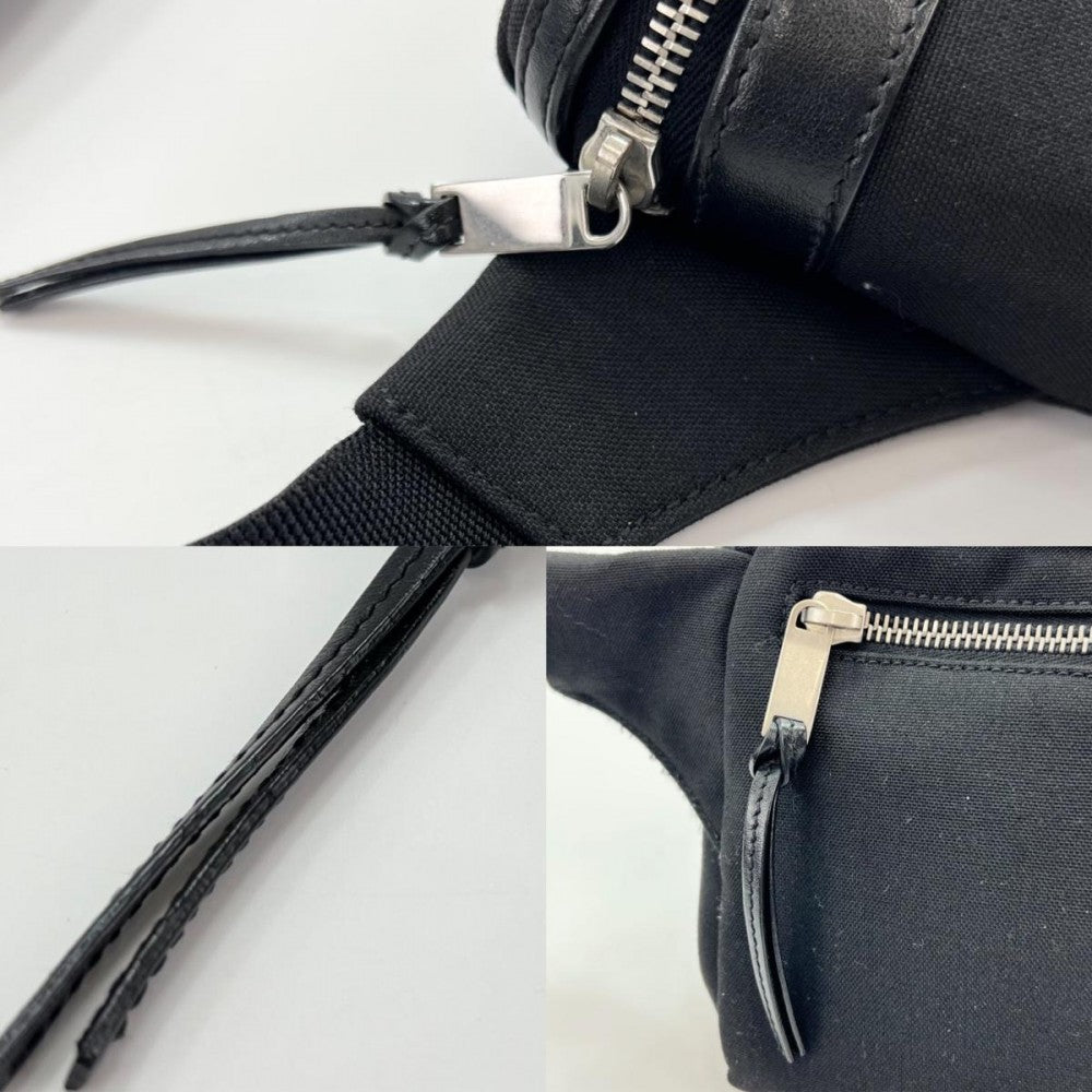 SAINT LAURENT サンローラン ボディバッグ ボディバッグ ショルダーバッグ ウエストポーチ 505973 ナイロン ブラック 黒 シルバー金具 ユニセックス【中古品】