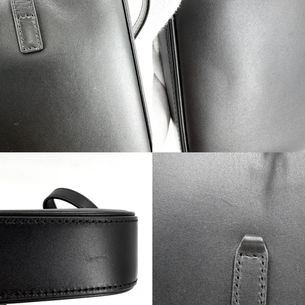 【開店SALE】 YVES SAINT LAURENT イヴ・サンローラン ショルダーバッグ YSLロゴ LE 5 A 7 735214 レザー ブラック 黒 ゴールド金具 レディース【中古品】