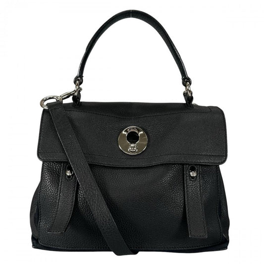 SAINT LAURENT サンローラン ショルダーバッグ ミューズトゥミニ 2WAY レザー ブラック 黒 シルバー金具 レディース【中古品】