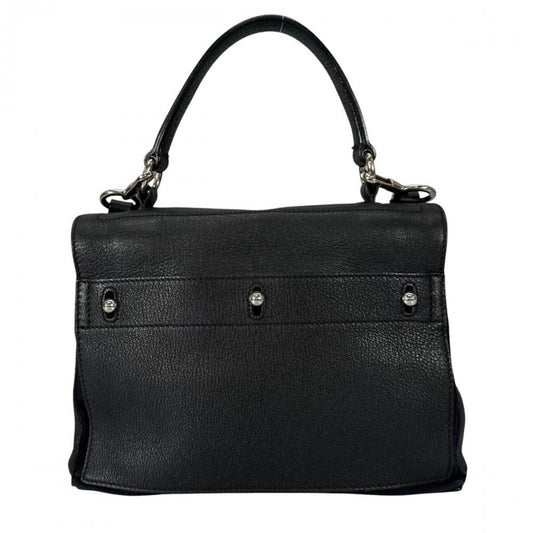 SAINT LAURENT サンローラン ショルダーバッグ ミューズトゥミニ 2WAY レザー ブラック 黒 シルバー金具 レディース【中古品】