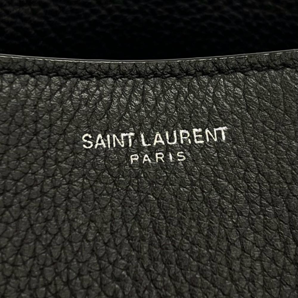 SAINT LAURENT PARIS サンローランパリ トートバッグ サック・ド・ジュール 大容量 647168 レザー ブラック 黒 レディース【中古品】