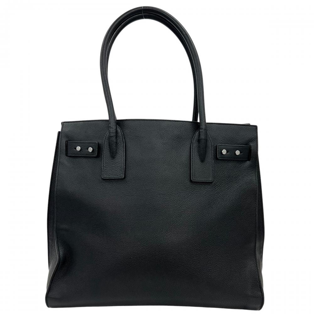 SAINT LAURENT PARIS サンローランパリ トートバッグ サック・ド・ジュール 大容量 647168 レザー ブラック 黒 レディース【中古品】