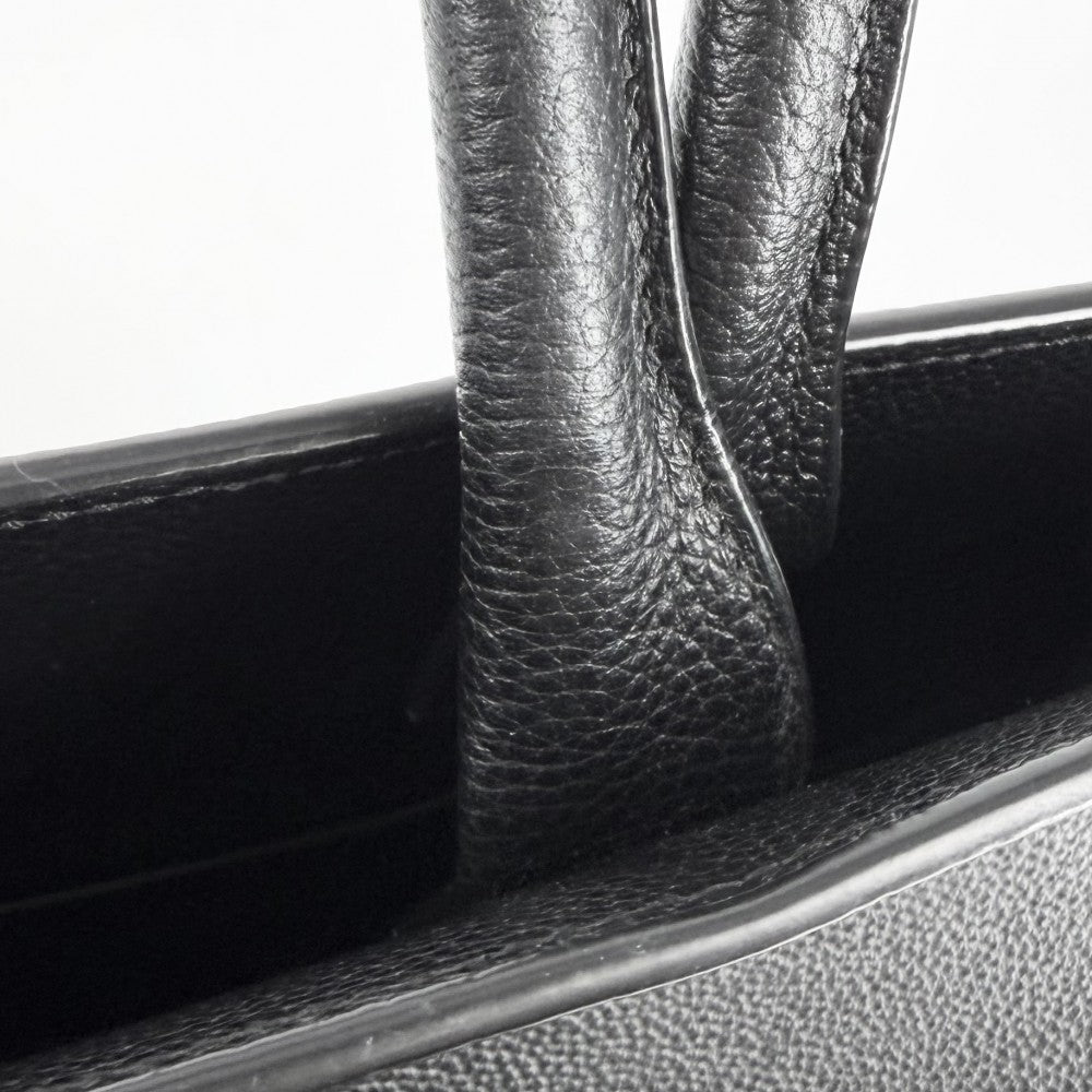 SAINT LAURENT PARIS サンローランパリ トートバッグ マンハッタン N/S ハンドバッグ 大容量 757302 レザー ブラック 黒 シルバー金具 ユニセックス【中古品】
