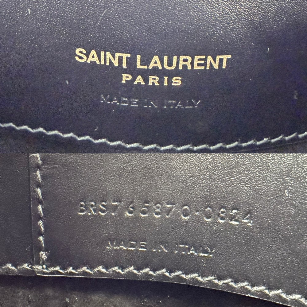 SAINT LAURENT PARIS サンローランパリ 2WAY LE 37 ミニ ハンドバッグ ショルダーバッグ バケット 765870 レザー ブラック 黒 ゴールド金具 レディース【中古品】