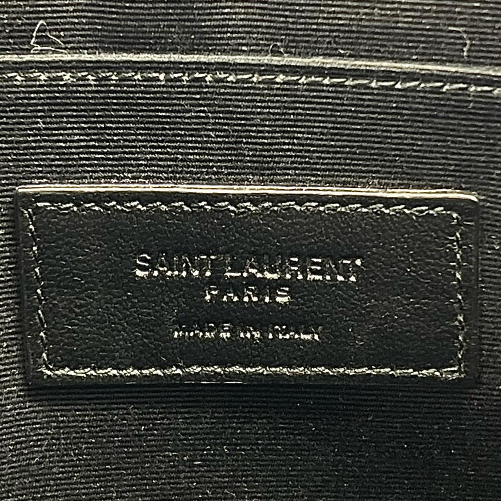 SAINT LAURENT PARIS サンローランパリ クラッチバッグ タブレットホルダー 397294 レザー ブラック 黒 シルバー金具 メンズ【中古品】