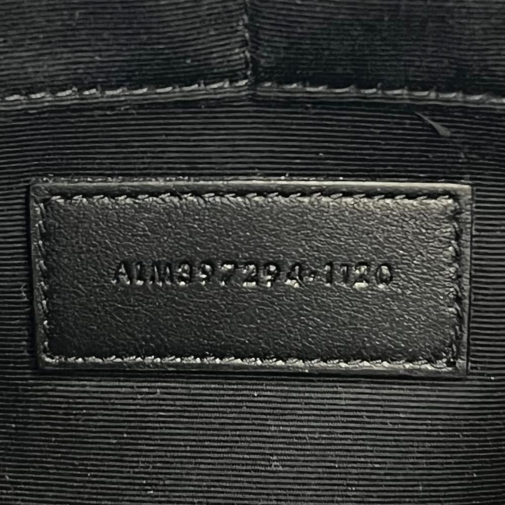 SAINT LAURENT PARIS サンローランパリ クラッチバッグ タブレットホルダー 397294 レザー ブラック 黒 シルバー金具 メンズ【中古品】