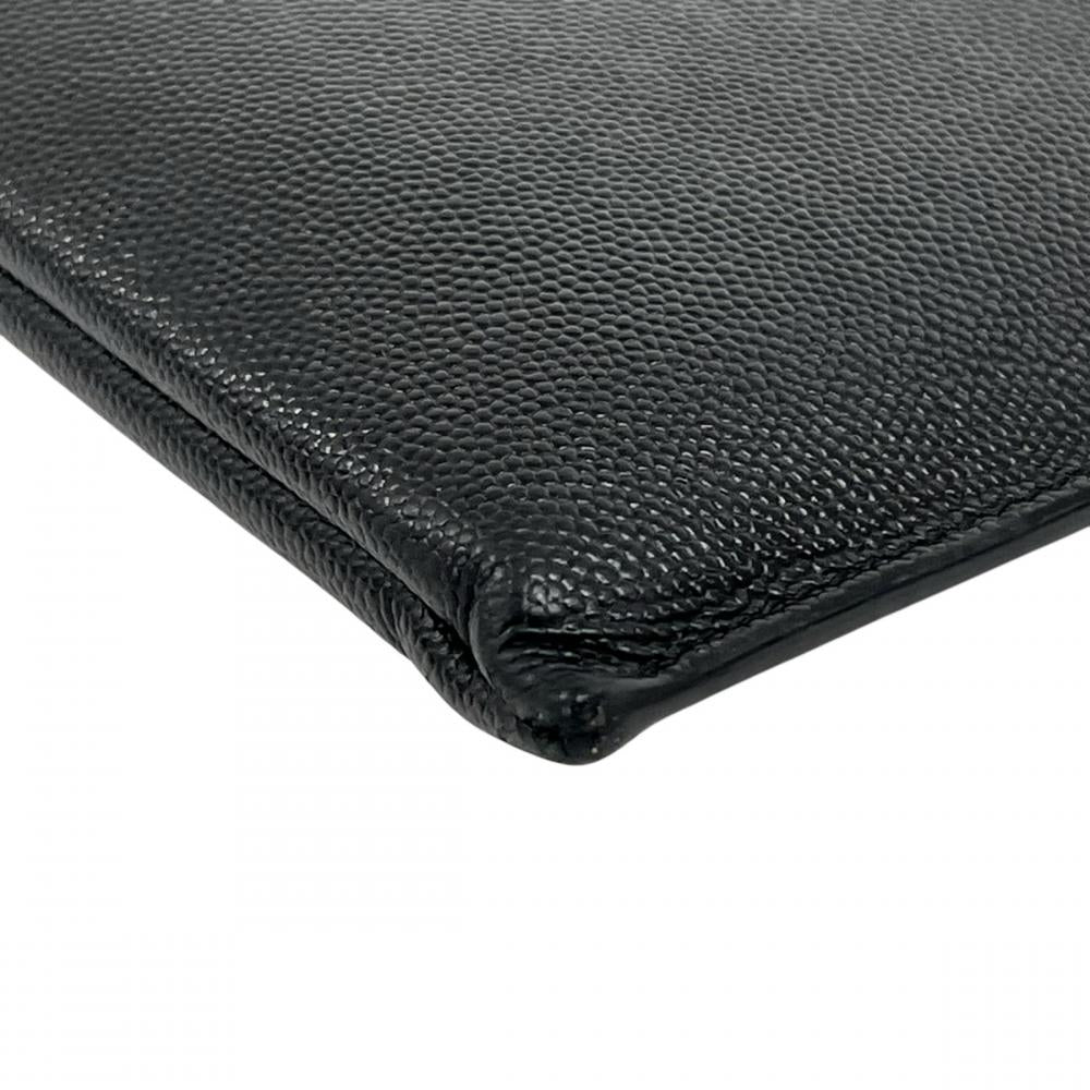 SAINT LAURENT PARIS サンローランパリ クラッチバッグ タブレットホルダー 397294 レザー ブラック 黒 シルバー金具 メンズ【中古品】