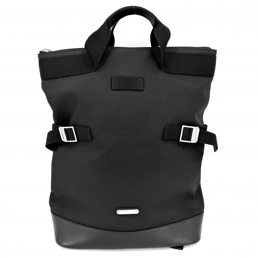 【開店SALE】 SAINT LAURENT PARIS サンローランパリ リュック RIVINGTON RACE コンバーチブル バックパック 484172 キャンバス レザー ブラック 黒 シルバー金具 メンズ【中古品】
