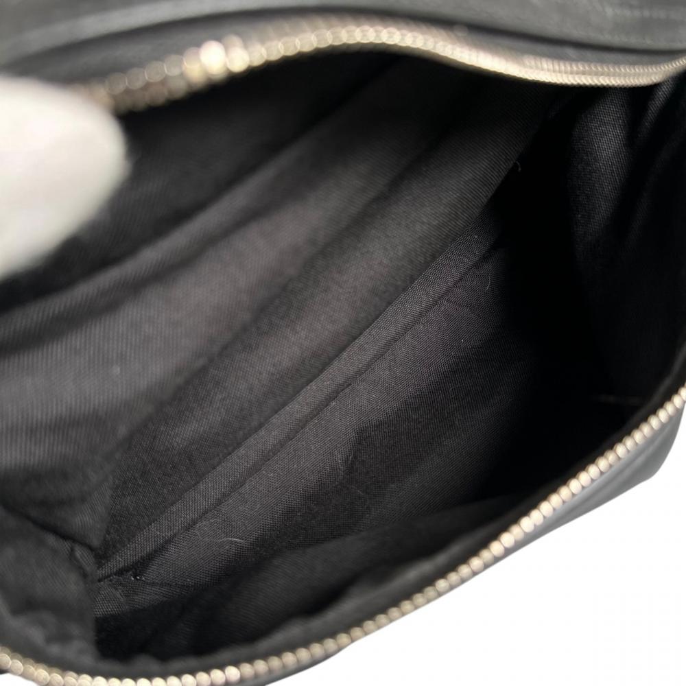 SAINT LAURENT サンローラン リュック シティバックパック ダブルファスナー 534967 レザー ブラック 黒 シルバー金具 ユニセックス【中古品】