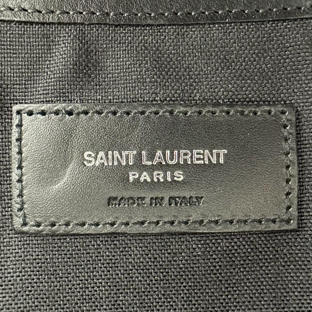 SAINT LAURENT サンローラン リュック シティバックパック ダブルファスナー 534967 レザー ブラック 黒 シルバー金具 ユニセックス【中古品】