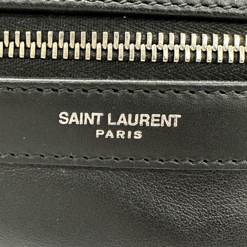 SAINT LAURENT サンローラン リュック シティバックパック ダブルファスナー 534967 レザー ブラック 黒 シルバー金具 ユニセックス【中古品】
