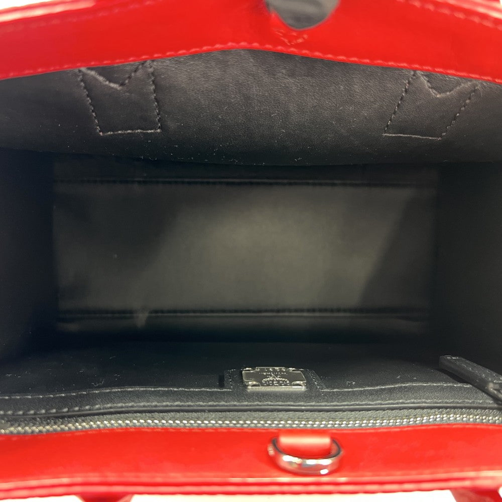 MCM エム・シー・エム 2WAY ヴィセトストート スモール ハンドバッグ ショルダーバッグ レッド 赤 シルバー金具 レディース【中古品】