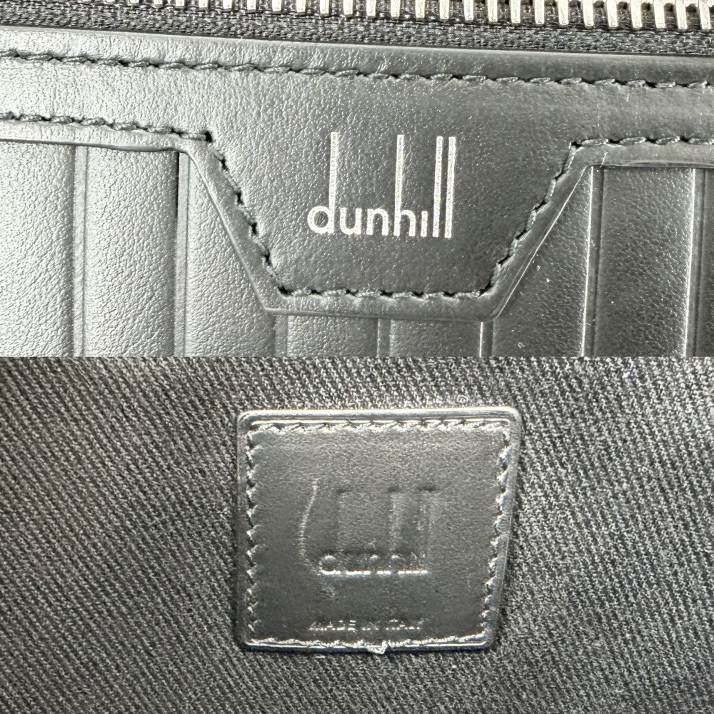 Dunhill ダンヒル トートバッグ ローラガス ハンドバッグ ビジネスバッグ レザー ブラック 黒 シルバー金具 メンズ【中古品】