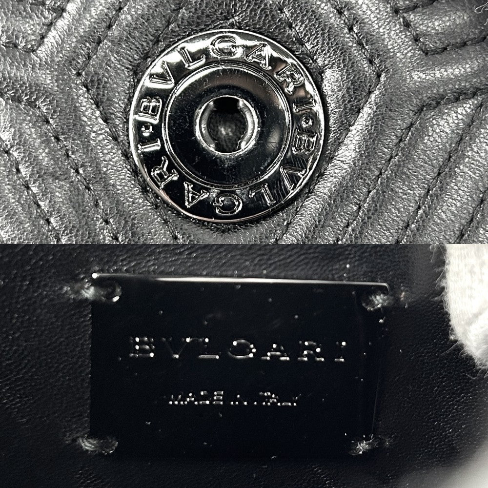 BVLGARI ブルガリ 2WAY セルペンティフォーエバー ハンドバッグ ショルダーバッグ レザー ブラック 黒 シルバー金具 レディース【中古品】