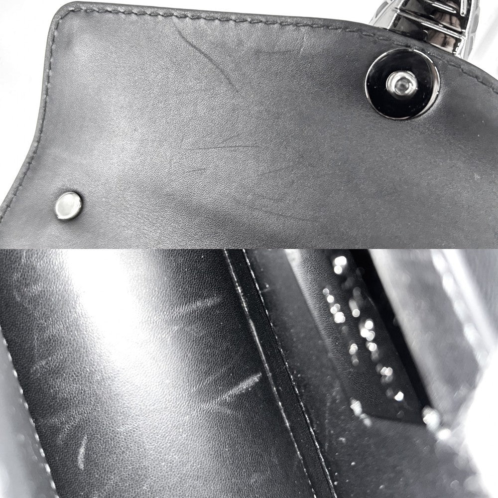 BVLGARI ブルガリ 2WAY セルペンティフォーエバー ハンドバッグ ショルダーバッグ レザー ブラック 黒 シルバー金具 レディース【中古品】