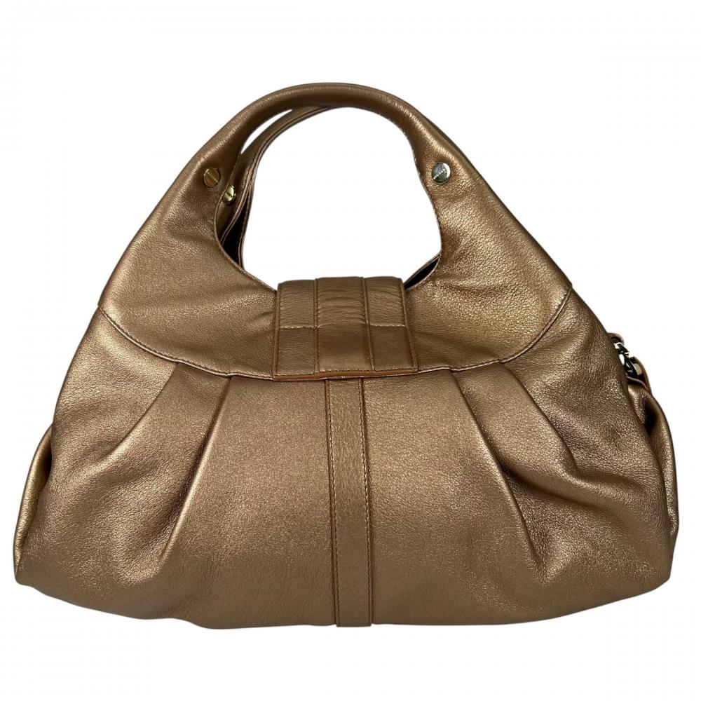 BVLGARI ブルガリ ハンドバッグ チャンドラ メタリック レザー ゴールド ゴールド金具 レディース【中古品】