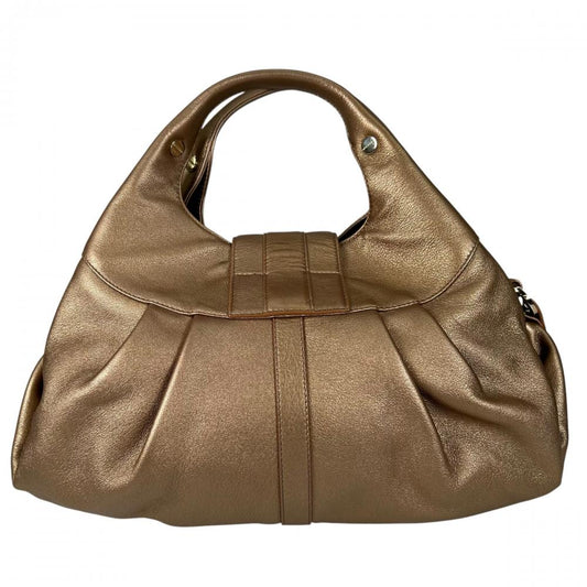 BVLGARI ブルガリ ハンドバッグ チャンドラ メタリック レザー ゴールド ゴールド金具 レディース【中古品】