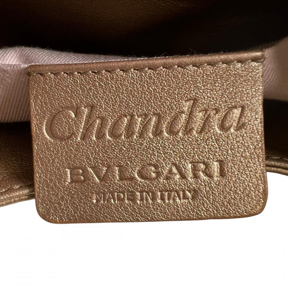 BVLGARI ブルガリ ハンドバッグ チャンドラ メタリック レザー ゴールド ゴールド金具 レディース【中古品】