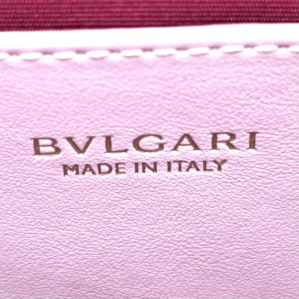 【開店SALE】 BVLGARI ブルガリ 2WAY ロゴトート ハンドバッグ ショルダーバッグ トートバッグ 鞄 かばん レザー ピンク ゴールド金具 レディース【中古品】