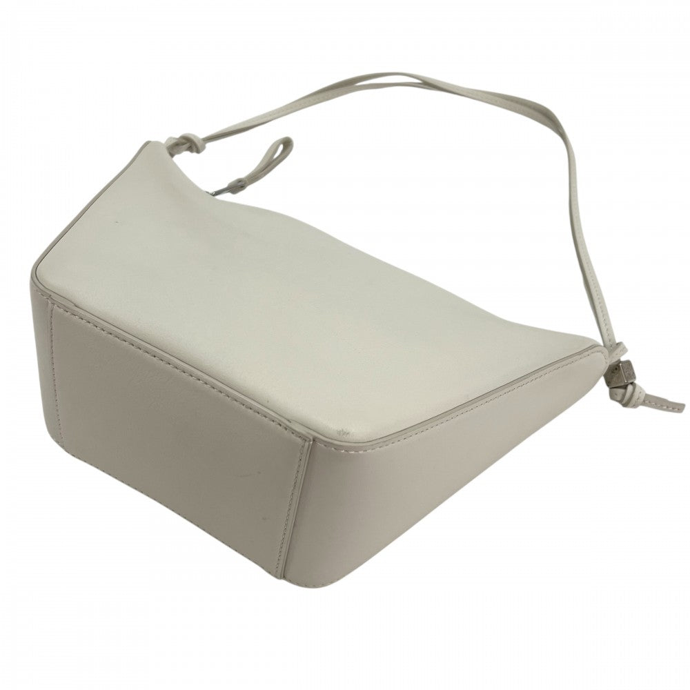 【開店SALE】 LOEWE ロエベ 2WAY アナグラム ハンモック ホーボーミニ ハンドバッグ ショルダーバッグ かばん ソフトホワイト シルバー金具 レディース【中古品】