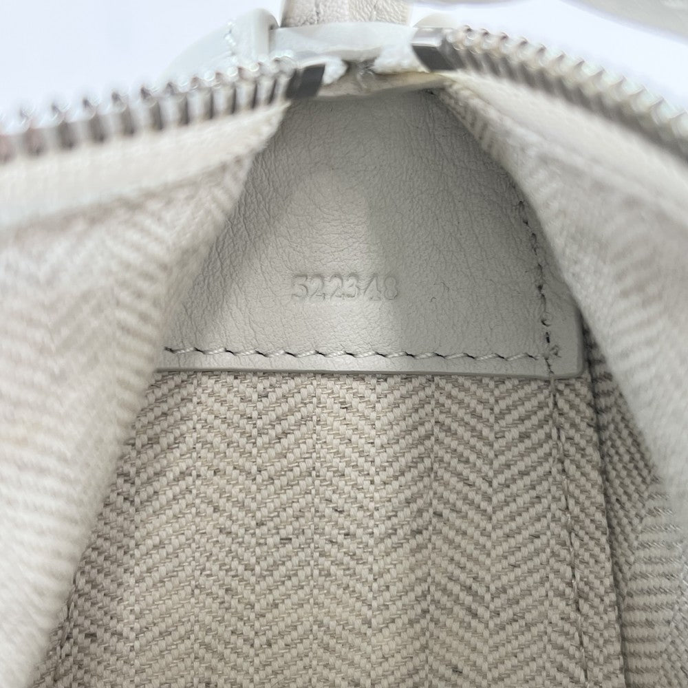 【開店SALE】 LOEWE ロエベ 2WAY アナグラム ハンモック ホーボーミニ ハンドバッグ ショルダーバッグ かばん ソフトホワイト シルバー金具 レディース【中古品】