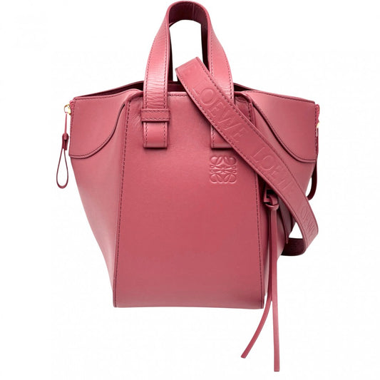 LOEWE ロエベ 2WAY ハンモックバッグコンパクト ショルダーバッグ ハンドバッグ レザー かばん 鞄 A538H13X02 カーフ ピンクパープル ゴールド金具 レディース【中古品】