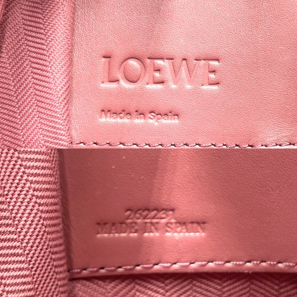 【開店SALE】 LOEWE ロエベ 2WAY ハンモックバッグコンパクト ショルダーバッグ ハンドバッグ レザー かばん 鞄 A538H13X02 カーフ ピンクパープル ゴールド金具 レディース【中古品】