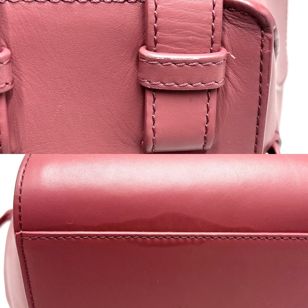 【開店SALE】 LOEWE ロエベ 2WAY ハンモックバッグコンパクト ショルダーバッグ ハンドバッグ レザー かばん 鞄 A538H13X02 カーフ ピンクパープル ゴールド金具 レディース【中古品】