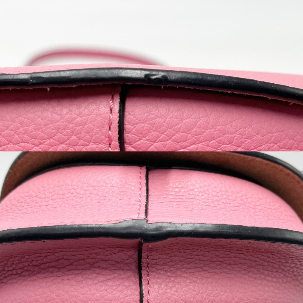 【開店SALE】 LOEWE ロエベ ショルダーバッグ アナグラム ゲートバッグミニ レザー ピンク ゴールド金具 レディース【中古品】
