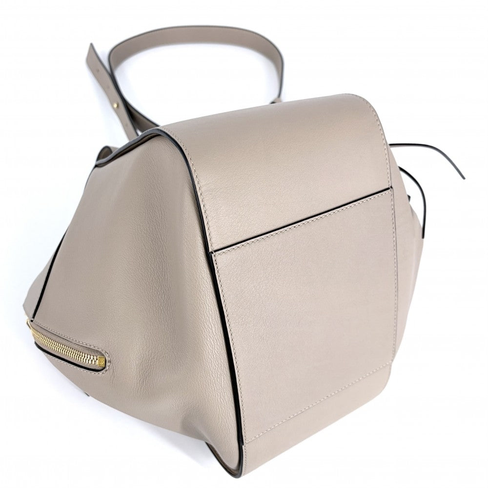 【開店SALE】 LOEWE ロエベ 2WAY ハンモックバッグスモール ショルダーバッグ ハンドバッグ かばん 鞄 カーフ ベージュ ゴールド金具 レディース【中古品】