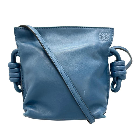 LOEWE ロエベ ショルダーバッグ フラメンコ ワンショルダー 261838 カーフ ブルー 青 レディース【中古品】
