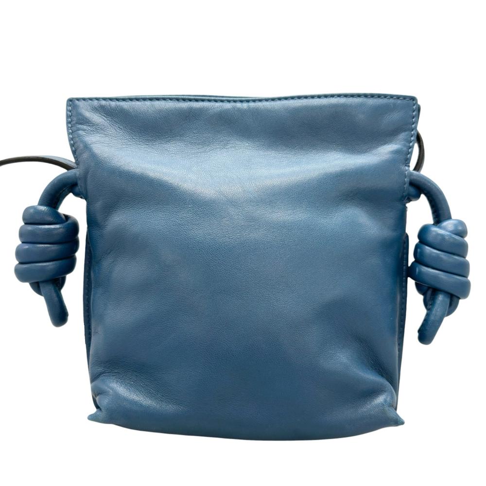 LOEWE ロエベ ショルダーバッグ フラメンコ ワンショルダー 261838 カーフ ブルー 青 レディース【中古品】