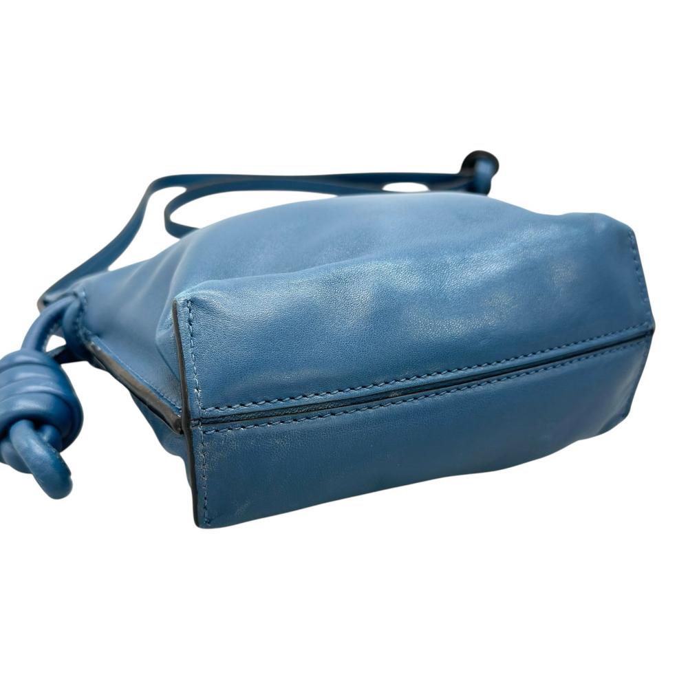 LOEWE ロエベ ショルダーバッグ フラメンコ ワンショルダー 261838 カーフ ブルー 青 レディース【中古品】