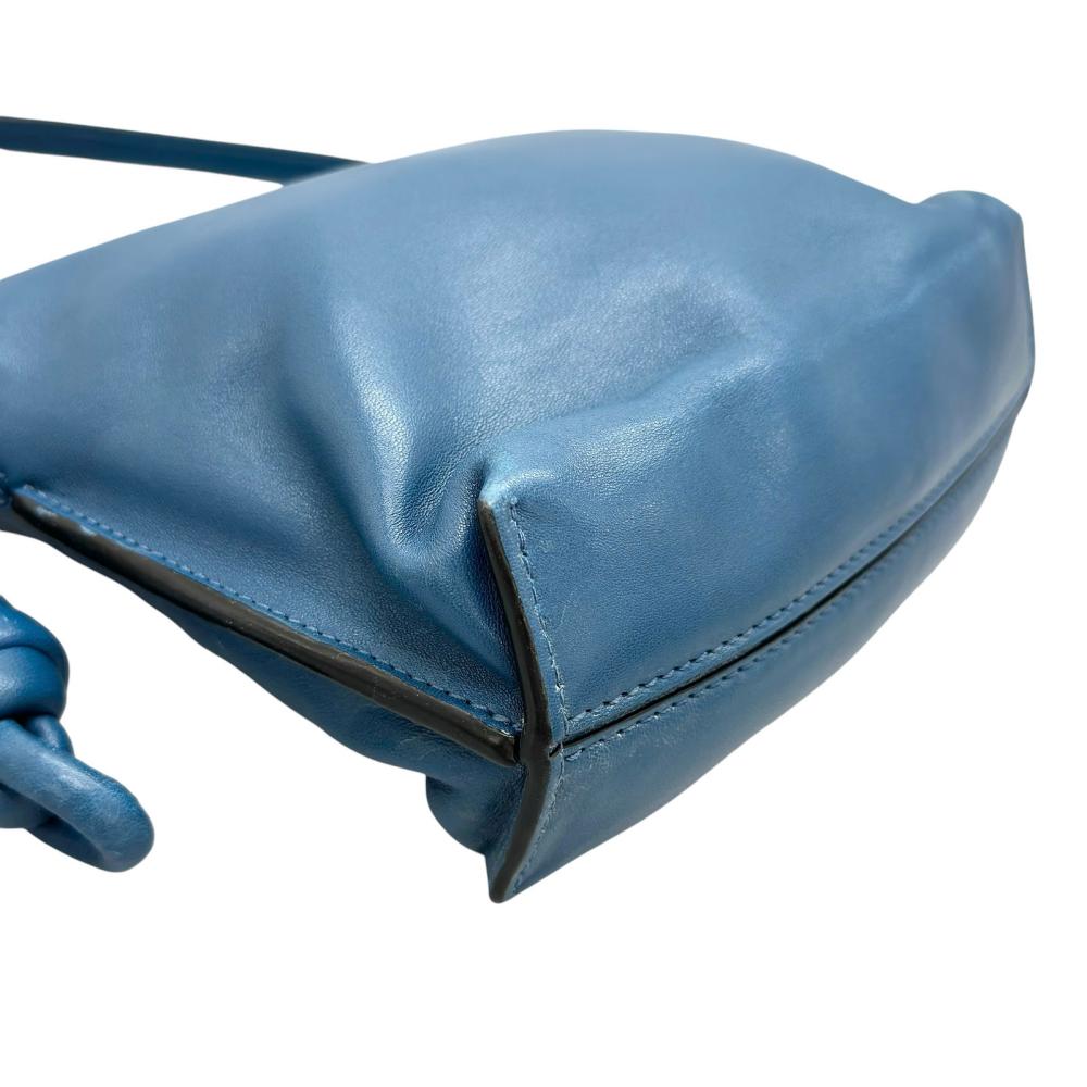 LOEWE ロエベ ショルダーバッグ フラメンコ ワンショルダー 261838 カーフ ブルー 青 レディース【中古品】