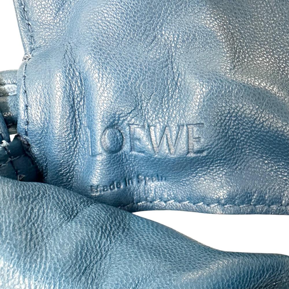LOEWE ロエベ ショルダーバッグ フラメンコ ワンショルダー 261838 カーフ ブルー 青 レディース【中古品】