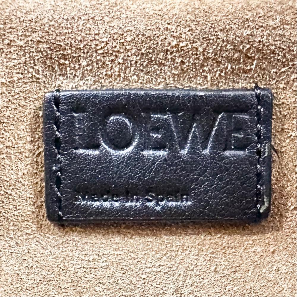 LOEWE ロエベ 2WAY アナグラムロゴ フラメンコクラッチミニ ショルダーバッグ クラッチバッグ レザー ブラック 黒 ゴールド金具 レディース【中古品】