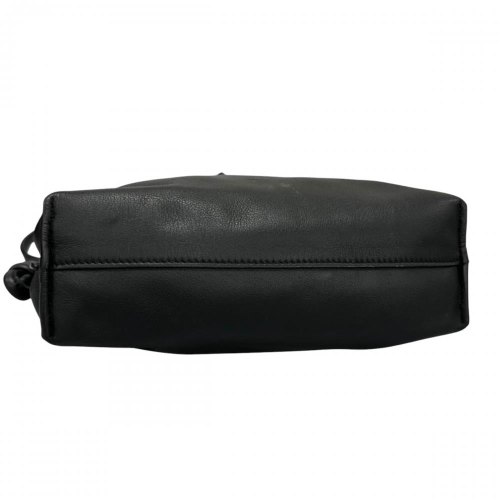 LOEWE ロエベ 2WAY アナグラムロゴ フラメンコクラッチミニ ショルダーバッグ クラッチバッグ レザー ブラック 黒 ゴールド金具 レディース【中古品】