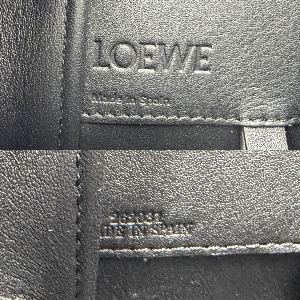 LOEWE ロエベ 2WAY アナグラム ハンモックバッグスモール ショルダーバッグ ハンドバッグ トートバッグ レザー スエード ブラウン 茶 ブラック 黒 シルバー金具 レディース【中古品】