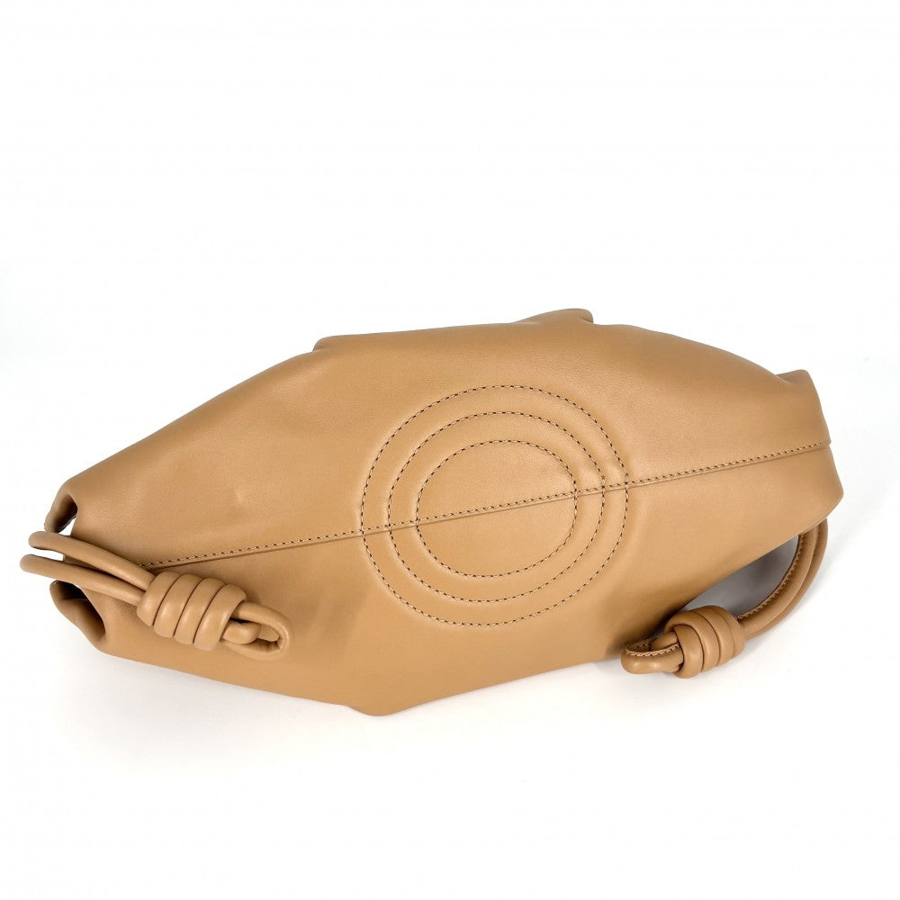 【開店SALE】 LOEWE ロエベ 2WAY パセオ　スモール ハンドバッグ ショルダーバッグ A709P48X02 レザー ベージュ ゴールド金具 レディース【中古品】