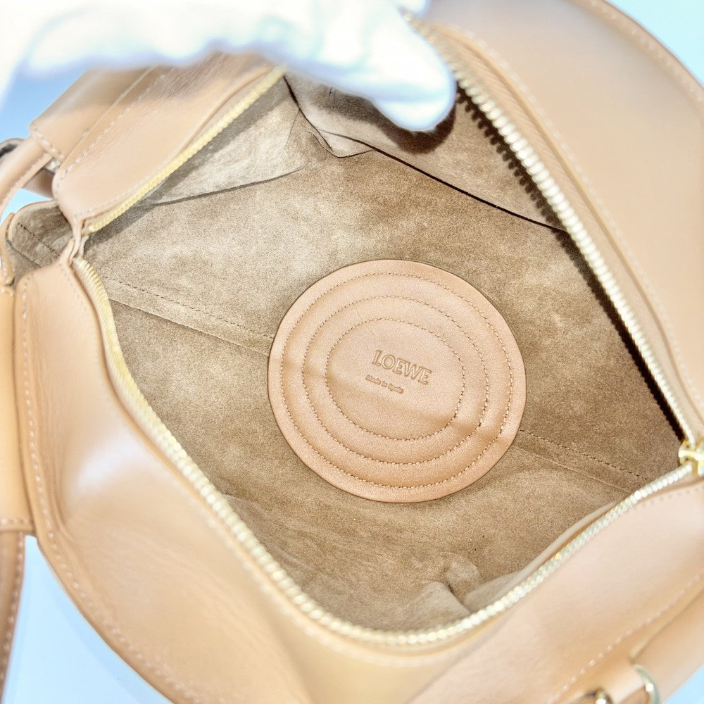 【開店SALE】 LOEWE ロエベ 2WAY パセオ　スモール ハンドバッグ ショルダーバッグ A709P48X02 レザー ベージュ ゴールド金具 レディース【中古品】