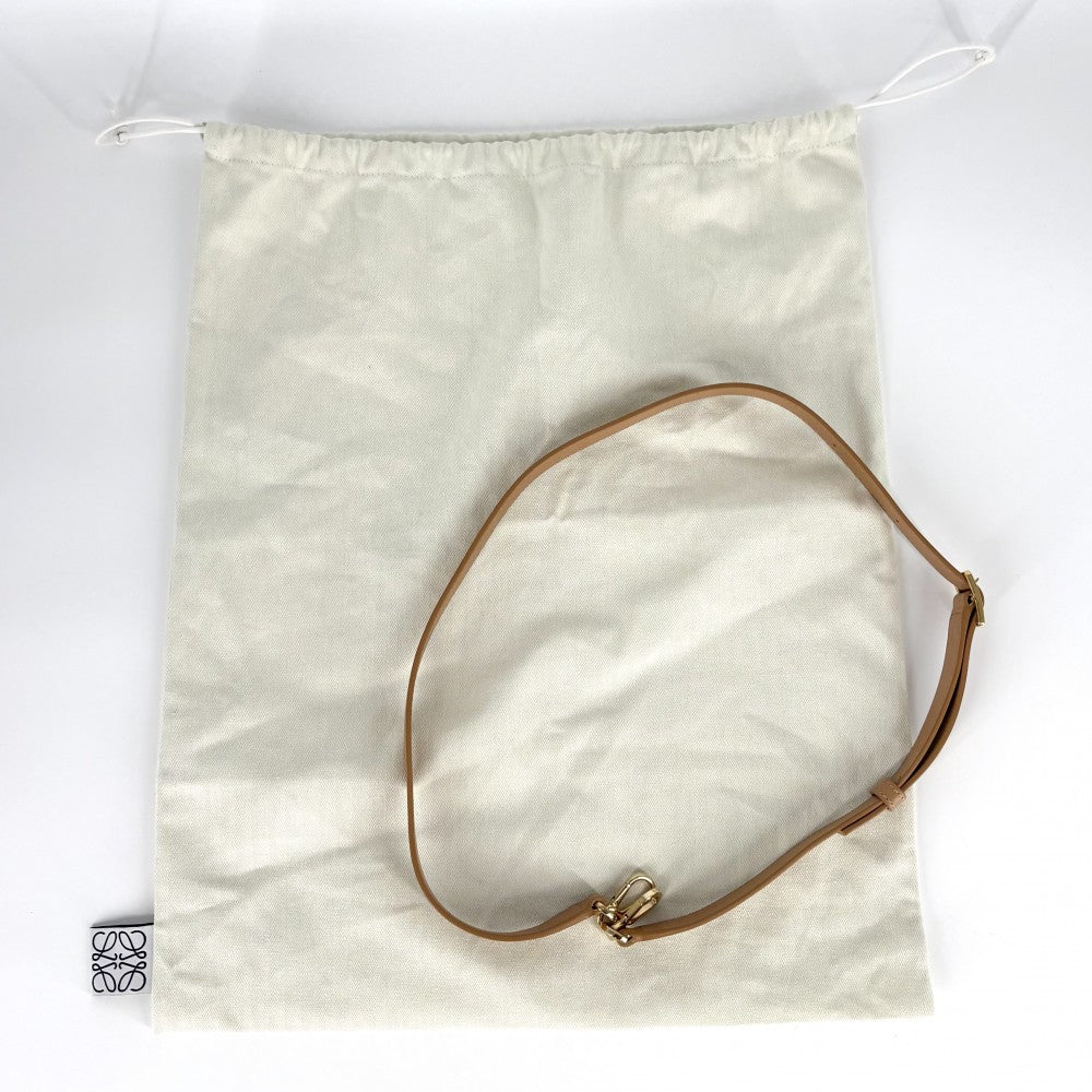 【開店SALE】 LOEWE ロエベ 2WAY パセオ　スモール ハンドバッグ ショルダーバッグ A709P48X02 レザー ベージュ ゴールド金具 レディース【中古品】
