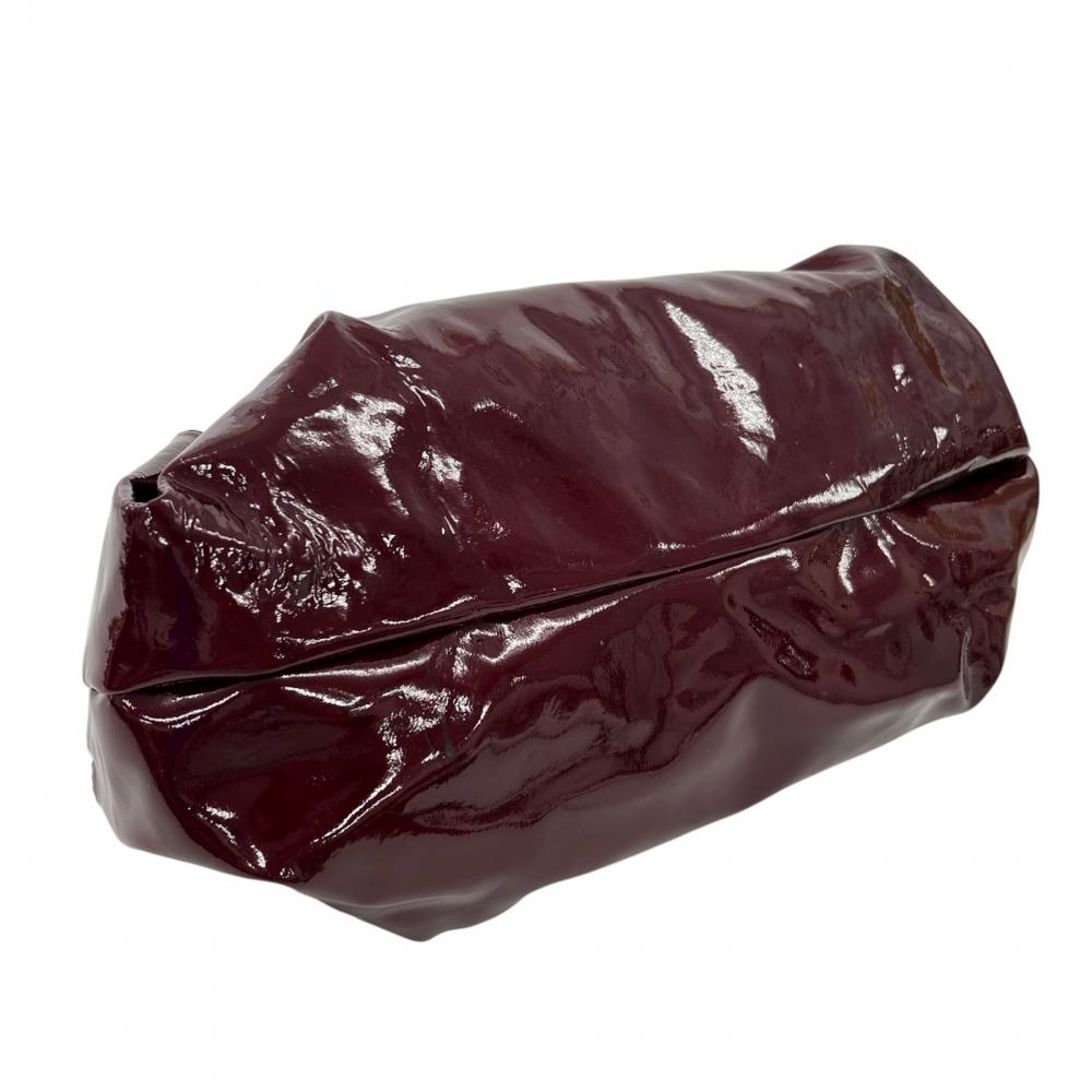 LOEWE ロエベ ハンドバッグ ナッパアイレ プリケット エナメル レッド 赤 シルバー金具 レディース【中古品】