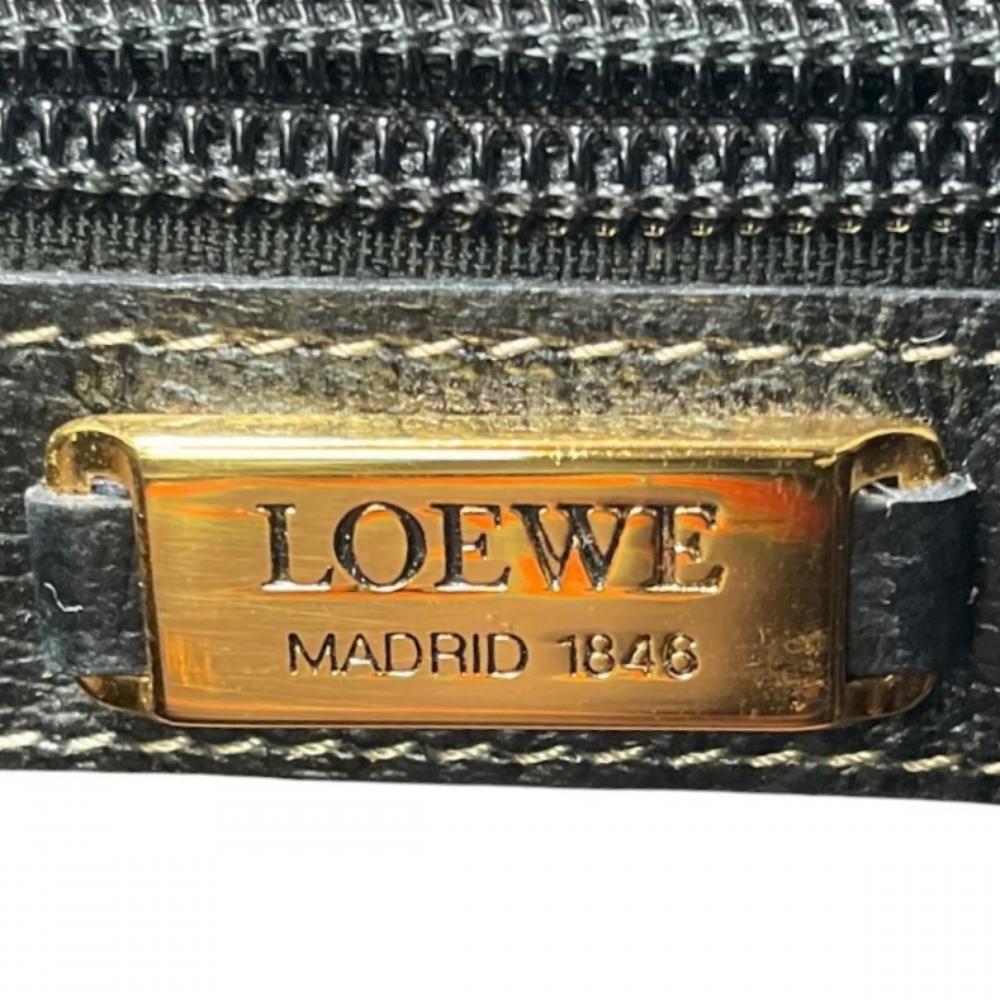 LOEWE ロエベ ハンドバッグ ベラスケス 2WAY カーフ ブラック 黒 ブラウン 茶 ゴールド金具 レディース【中古品】