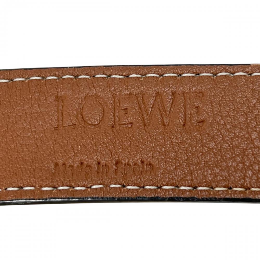 LOEWE ロエベ トートバッグ バスケットバッグ カゴバッグ ミディアムサイズ 327.02.S92 レザー パームリーフ ブラウン 茶 ベージュ シルバー金具 レディース【中古品】