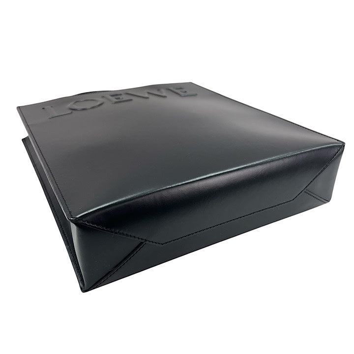 LOEWE ロエベ 2WAY スタンダードトート ハンドバッグ ショルダーバッグ ブラック 黒 ゴールド金具 レディース【中古品】