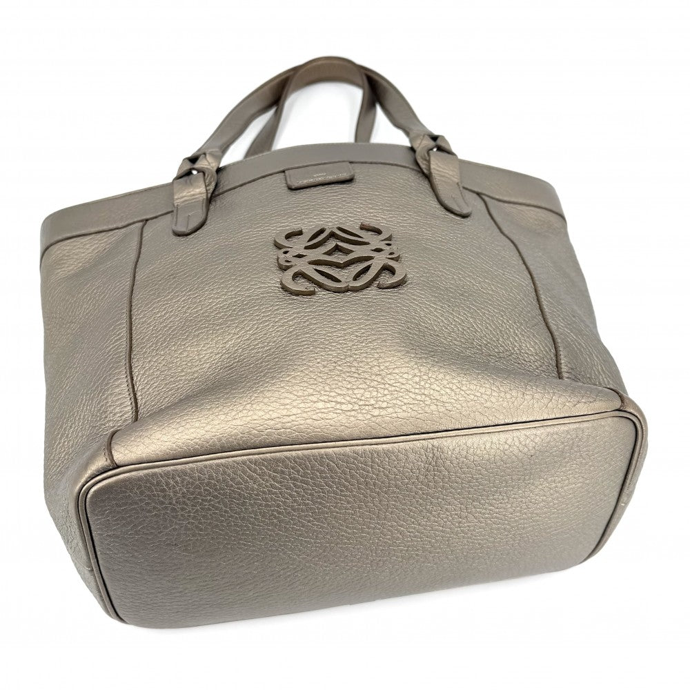 LOEWE ロエベ ハンドバッグ アナグラム フスタ トートバッグ レザー ゴールド シルバー金具 レディース【中古品】