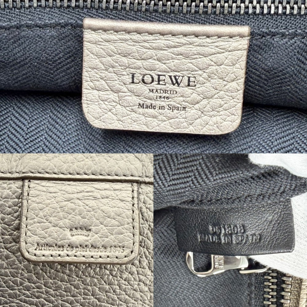 LOEWE ロエベ ハンドバッグ アナグラム フスタ トートバッグ レザー ゴールド シルバー金具 レディース【中古品】