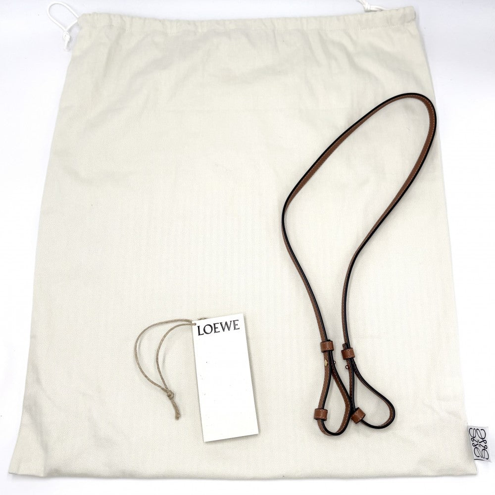 LOEWE ロエベ 2WAY ロゴ スタンダード A4 トートバッグ ショルダーバッグ かごバッグ A563R18X02 ラフィア レザー ベージュ ブラック 黒 ゴールド金具 レディース【中古品】