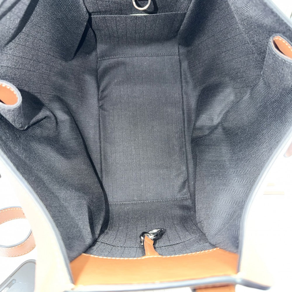 LOEWE ロエベ 2WAY ハンモックバッグ ショルダーバッグ ハンドバッグ トートバッグ レザー 387.30.S35 カーフ ブラウン 茶 シルバー金具 レディース【中古品】