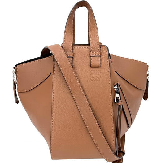 LOEWE ロエベ 2WAY ハンモックバッグ ショルダーバッグ ハンドバッグ トートバッグ レザー 387.30.S35 カーフ ブラウン 茶 シルバー金具 レディース【中古品】